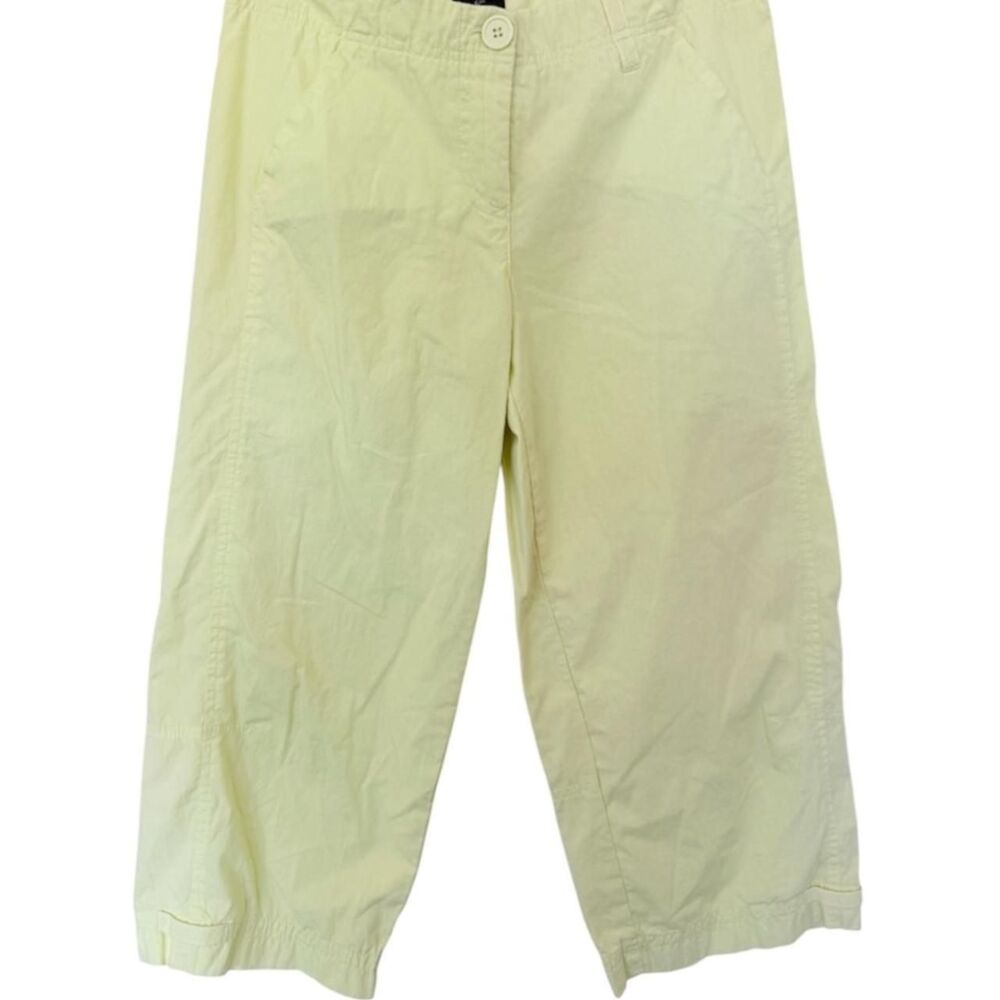 Anthropologie Light Yellow Cropped Capri Pants Size 4